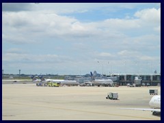 O'Hare International Airport 15 - Fire engine and ambulances at a United flight